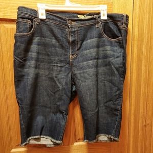 Old Navy The Sweetheart Jean Shorts Size 16 (XL/1X) Distressed Frayed Bottoms
